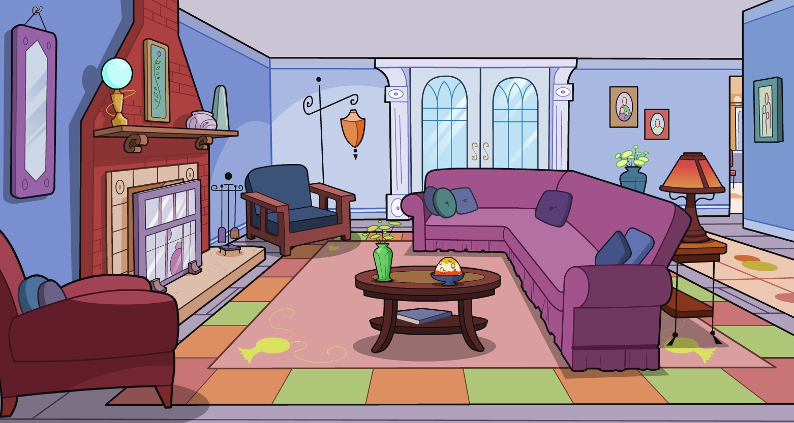 animated living room picture